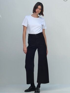 Jesse Kamm Black Button-Front Sailor Pant